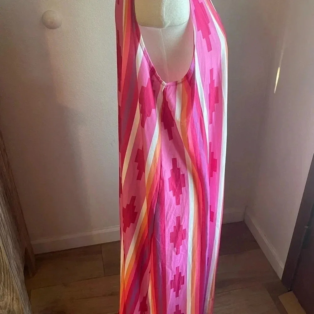 Southern stitch kimono vest Aztec western boho new with tags size s-m flowy pink - Picture 3 of 4